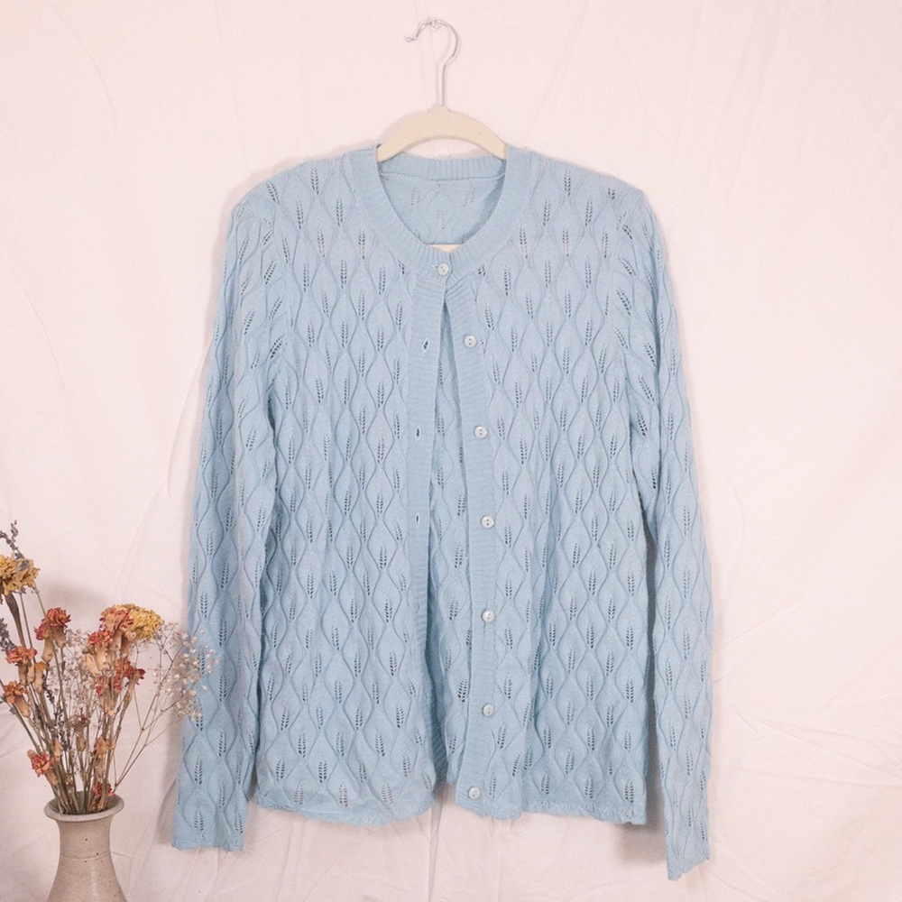 Baby Blue Knit Cardigan